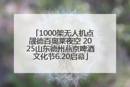 1000架无人机点靓德百奥莱夜空 2025山东德州燕京啤酒文化节6.20启幕
