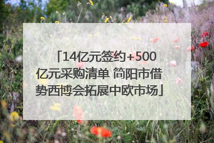 14亿元签约+500亿元采购清单 简阳市借势西博会拓展中欧市场
