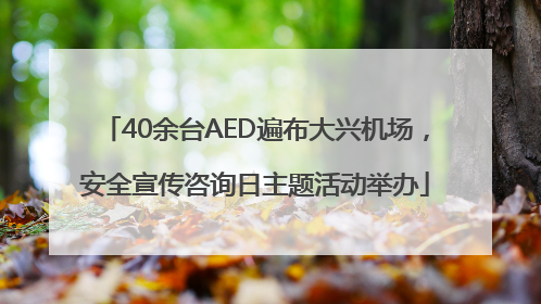 40余台AED遍布大兴机场，安全宣传咨询日主题活动举办