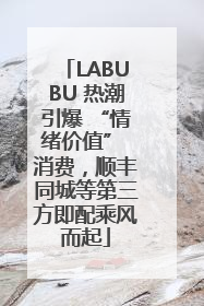 LABUBU 热潮引爆 “情绪价值” 消费，顺丰同城等第三方即配乘风而起